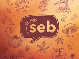 Orange (seb) fall 2025 logo with various fall elements surrounding it. The seb logo is in the middle with elements like pumpkins, leaves, and flowers surround it.