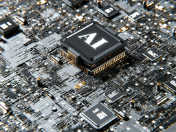 A computer board with the letters A-I written on a component of the board.