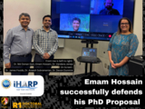 Front row is (left to right)
Dr. Md Osman Gani, Emam Hossain, Dr. Vandana Janeja
On Screen::
Dr. James Foulds, Dr. Aneesh Subramanian, Dr. Devon Dunmire
