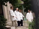 four researchers in lab coats